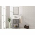 Legion Furniture 24 in. KD Gray Sink Vanity, White Ceramic Top & White Ceramic Sink WLF9024-G